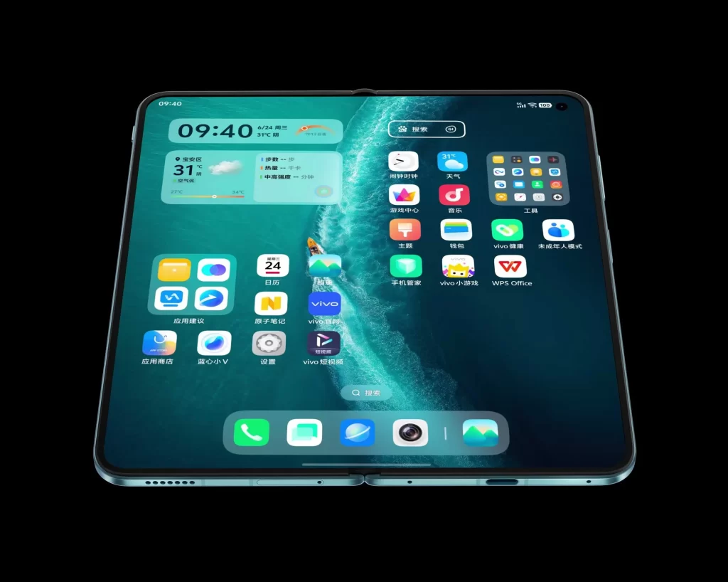 Vivo Foldable Phone Home Screen UI