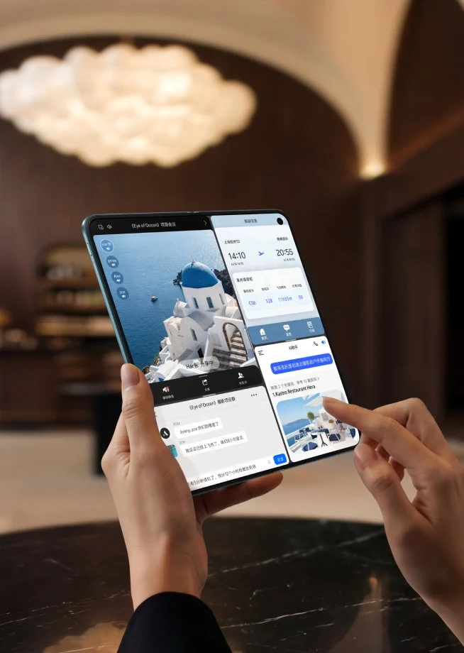 Vivo Foldable Phone Travel Booking Screen UI