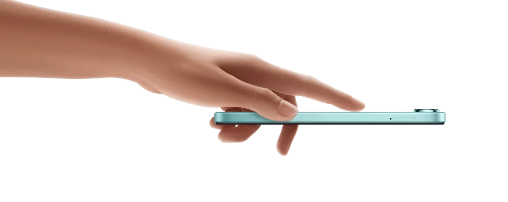 Vivo Phone Teal Side View Hands