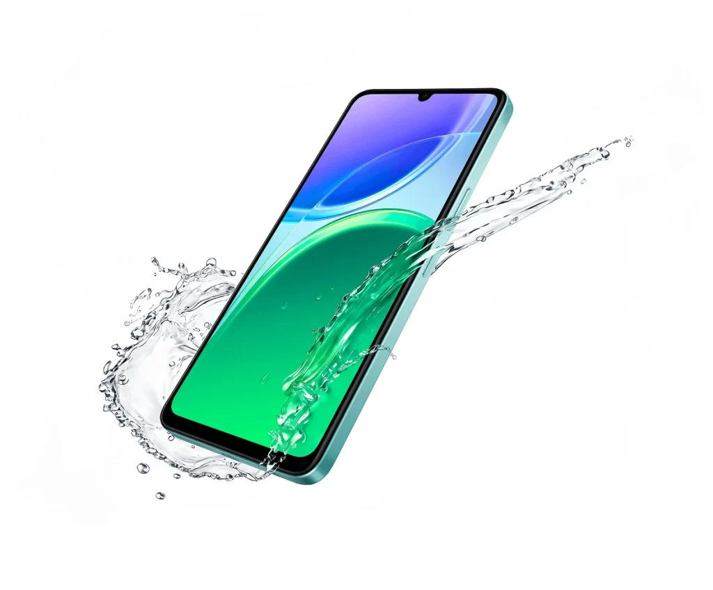 Vivo Phone Green Water Splashes