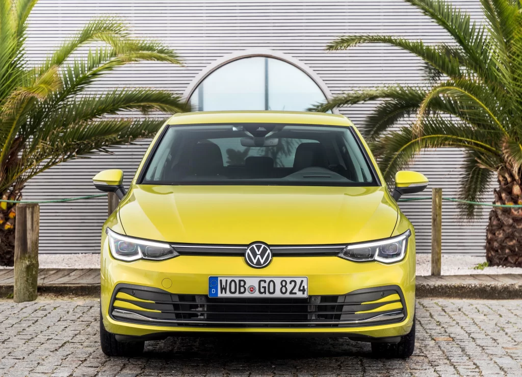 Volkswagen Front View Yellow Car Photography