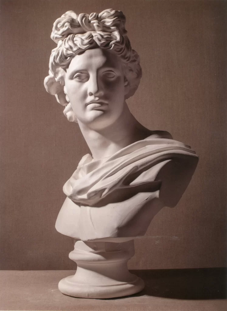 Voluminous Curls Bust Three Quarter View