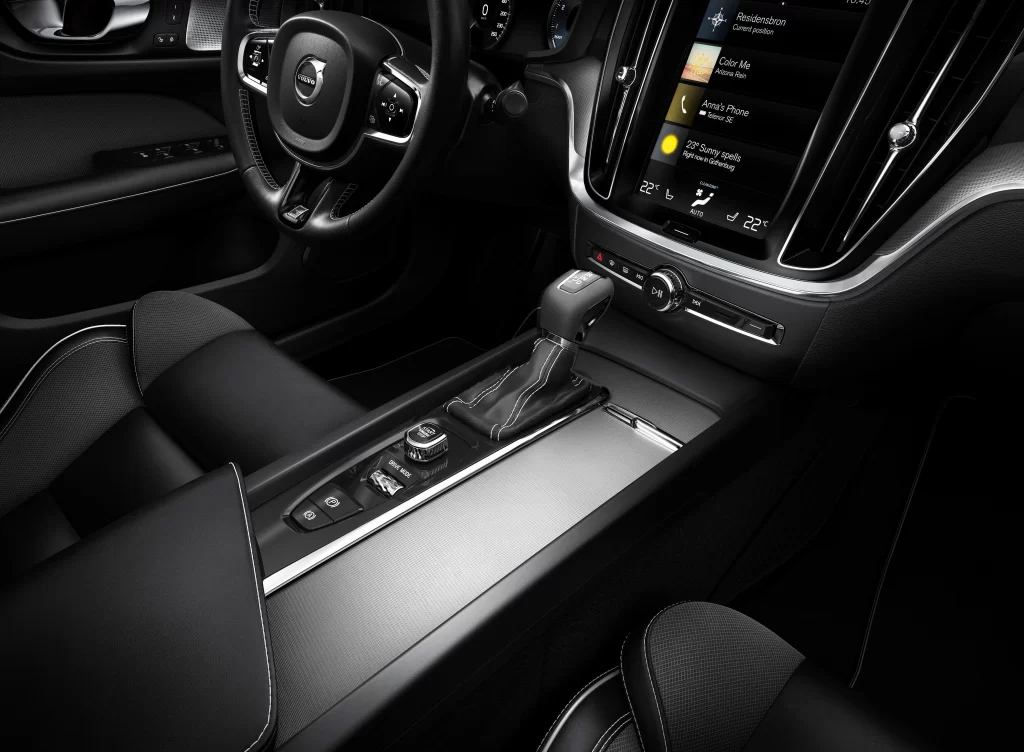 Volvo S60 Black Leather Interior View