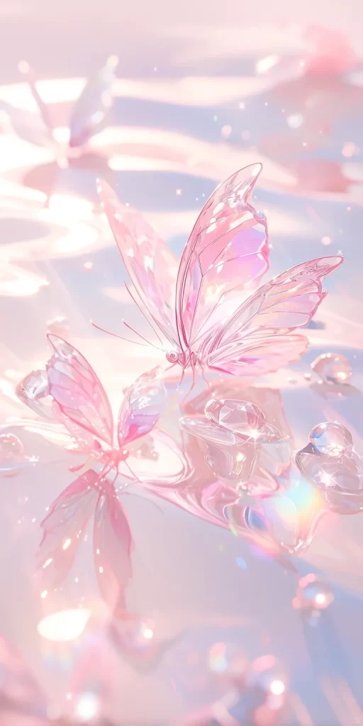 White Gradient Petal 3D Background