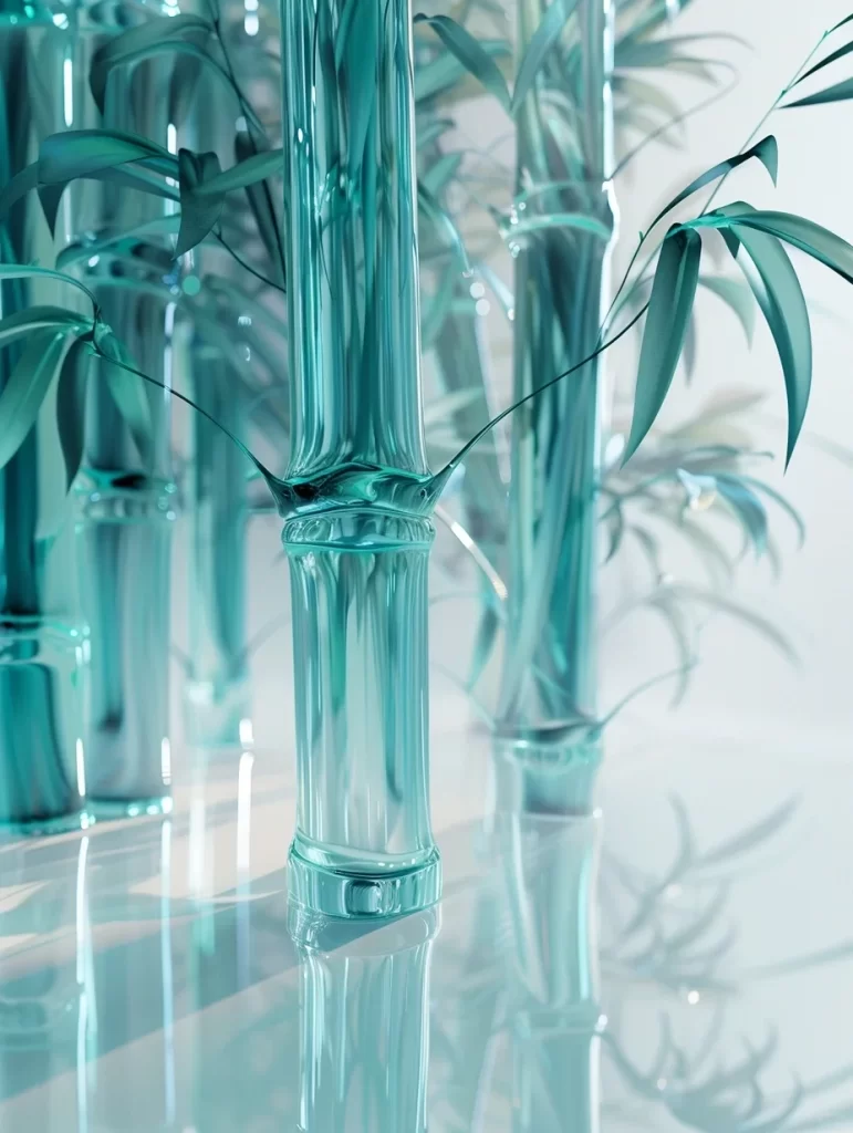 Cyan Crystal 3D Background