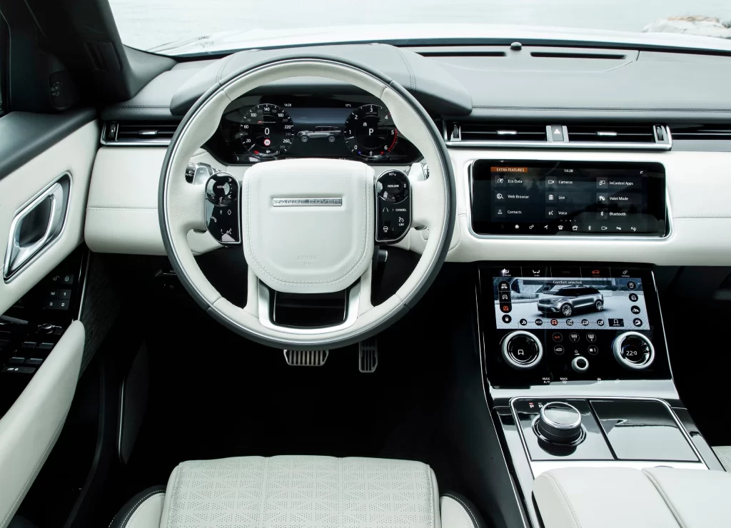 White SUV Modern Interior Front View