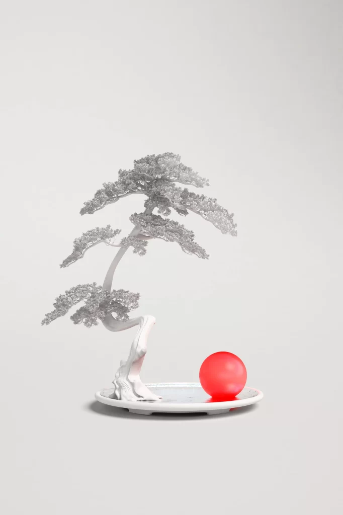 Gray Bonsai Sculpture