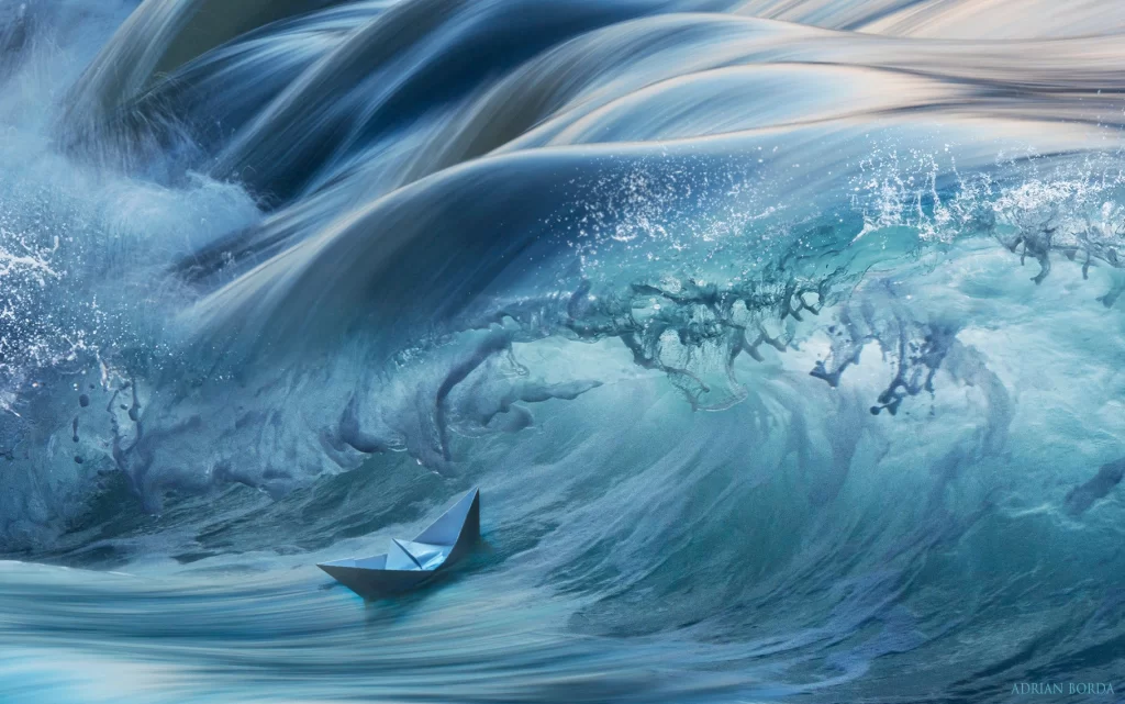 White Wave Nature Background
