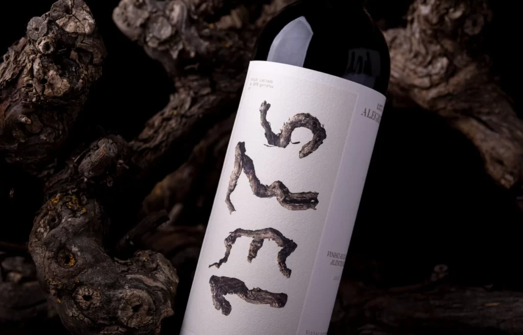 Wine With Abstract Design Bottle