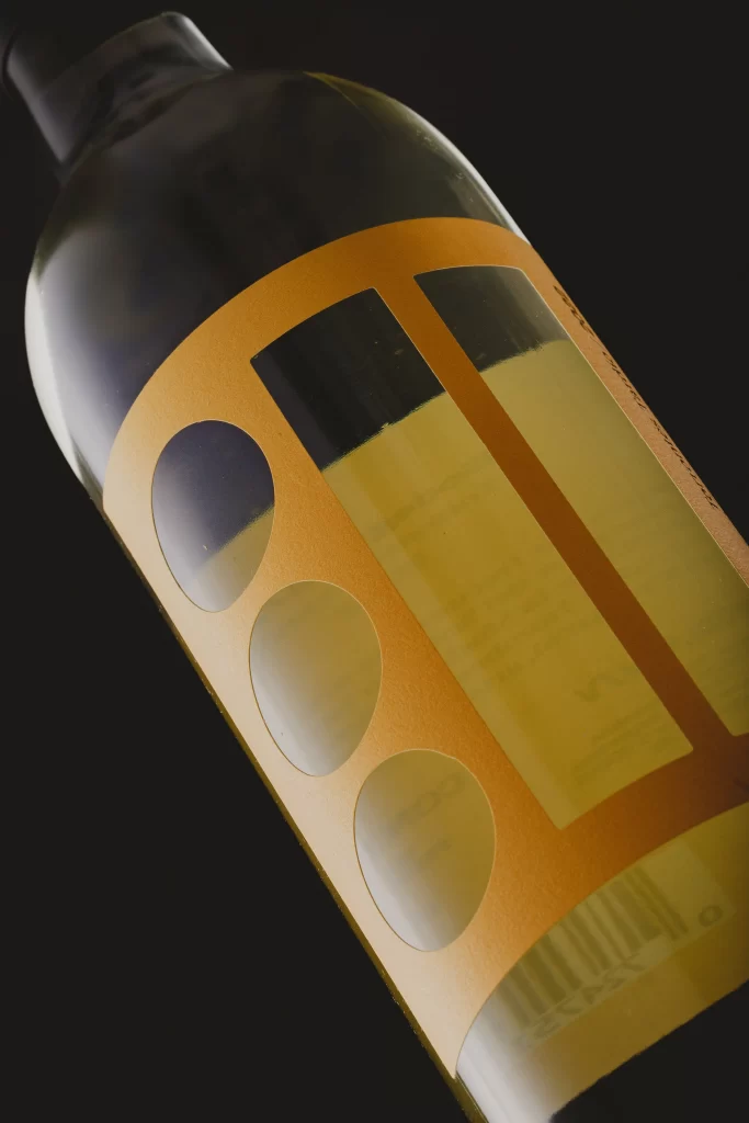 Wine With Label Bottle View