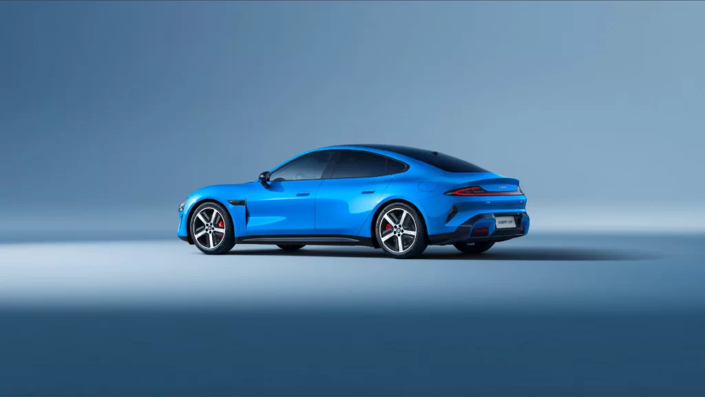 Xiaomi SU7 Blue Rear View