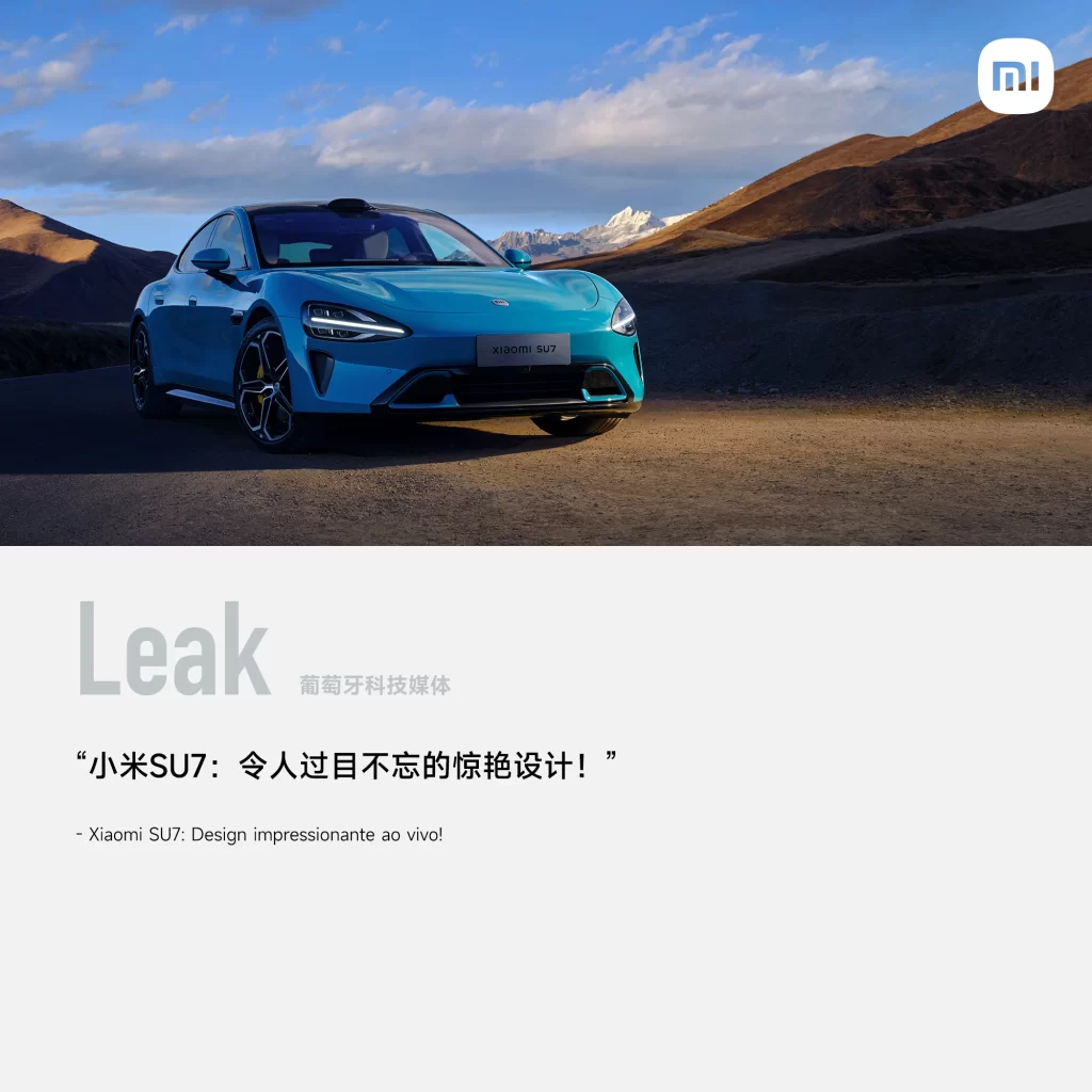 Xiaomi SU7 Design Leak Advertisement