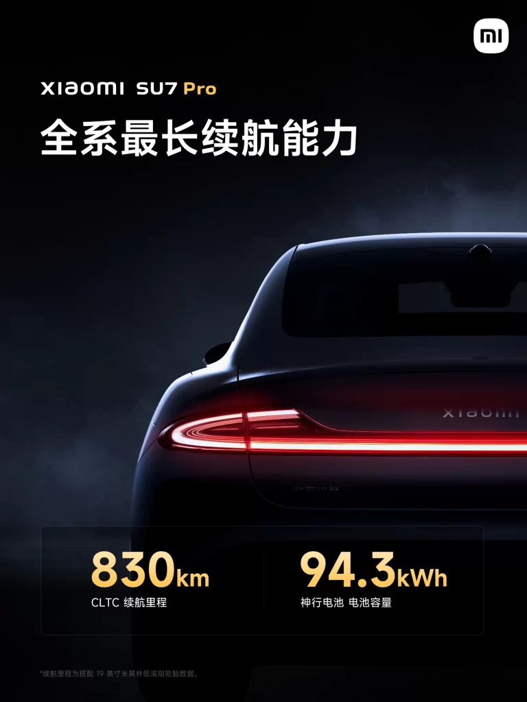 Xiaomi SU7 Pro Longest Range Advertisement