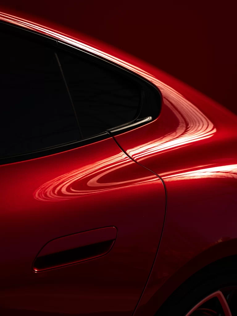 Xiaomi SU7 Red Close-Up View