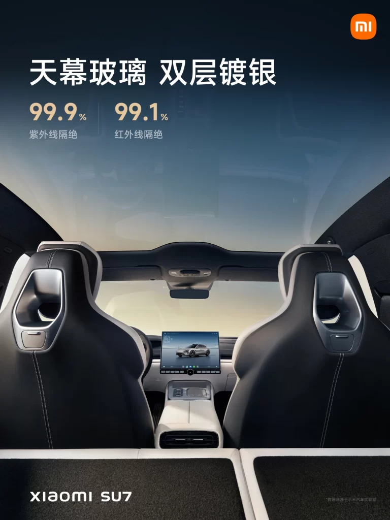 Xiaomi SU7 Skylight Glass Advertisement
