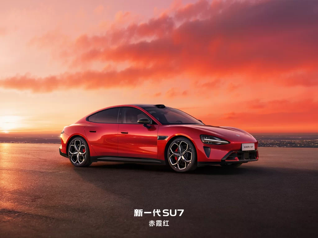 Xiaomi SU7 Sunset Red Advertisement