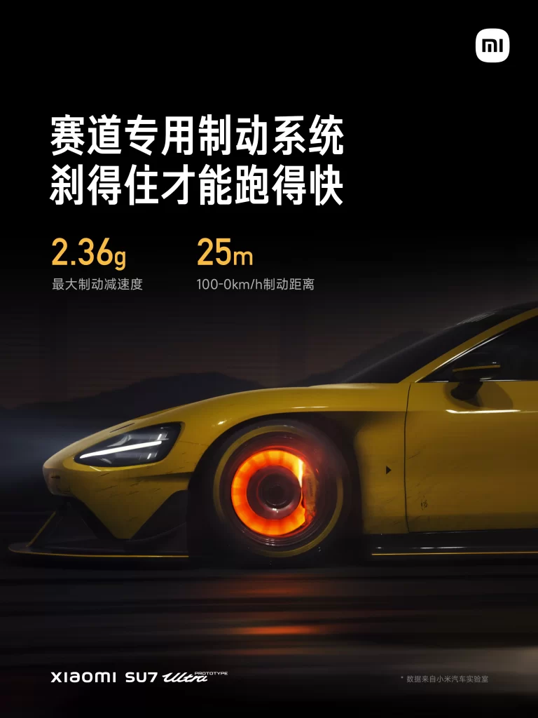 Xiaomi SU7 Track Braking Advertisement