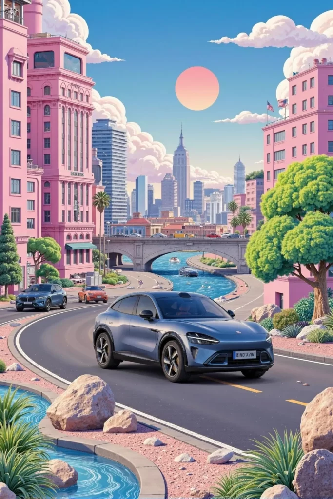 YU7 Gray Side City View