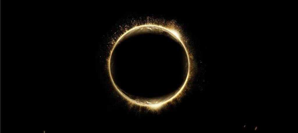 Black Glow Circle 3D Background