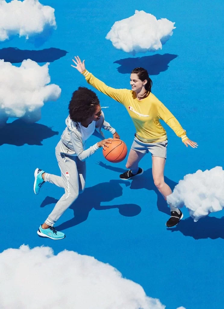 Cyan Basketball Players Background