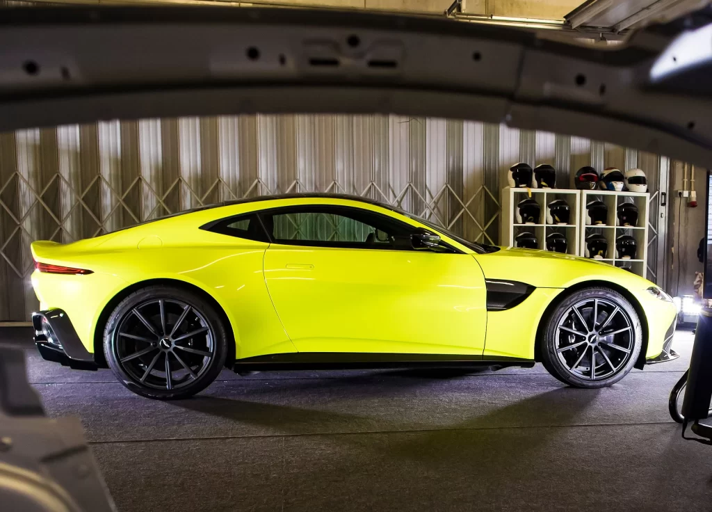 Yellow Sports Car Side View