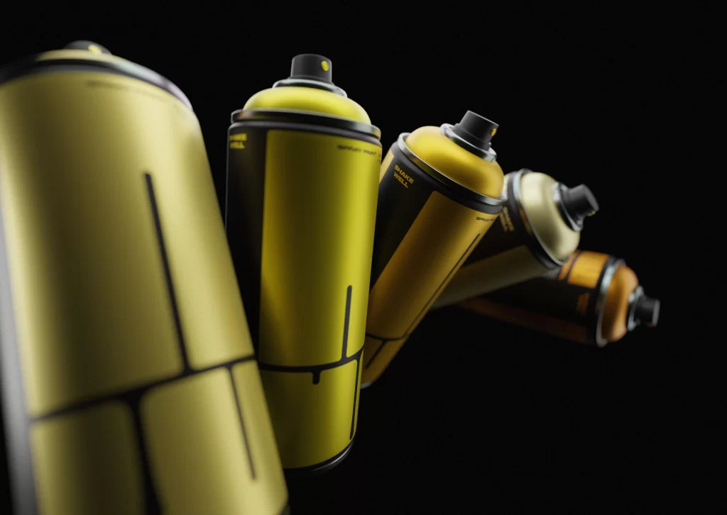 Yellow Spray Paint Can