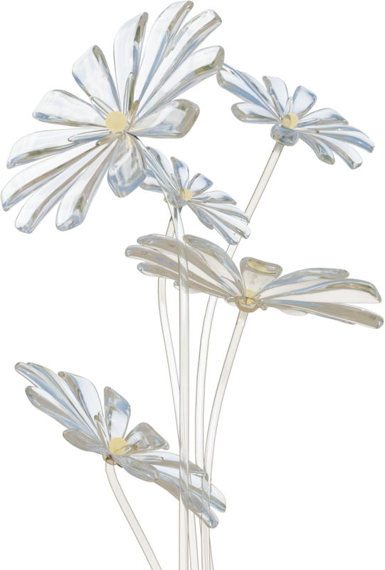 White Petal Gradient 3D Background