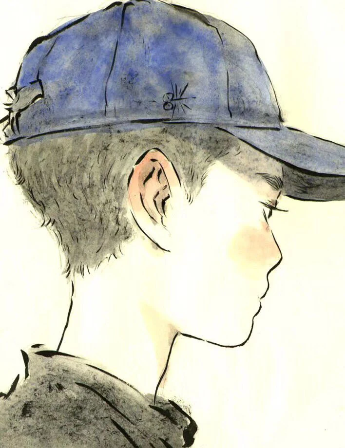 Boy with Blue Cap Profile Zao Dao