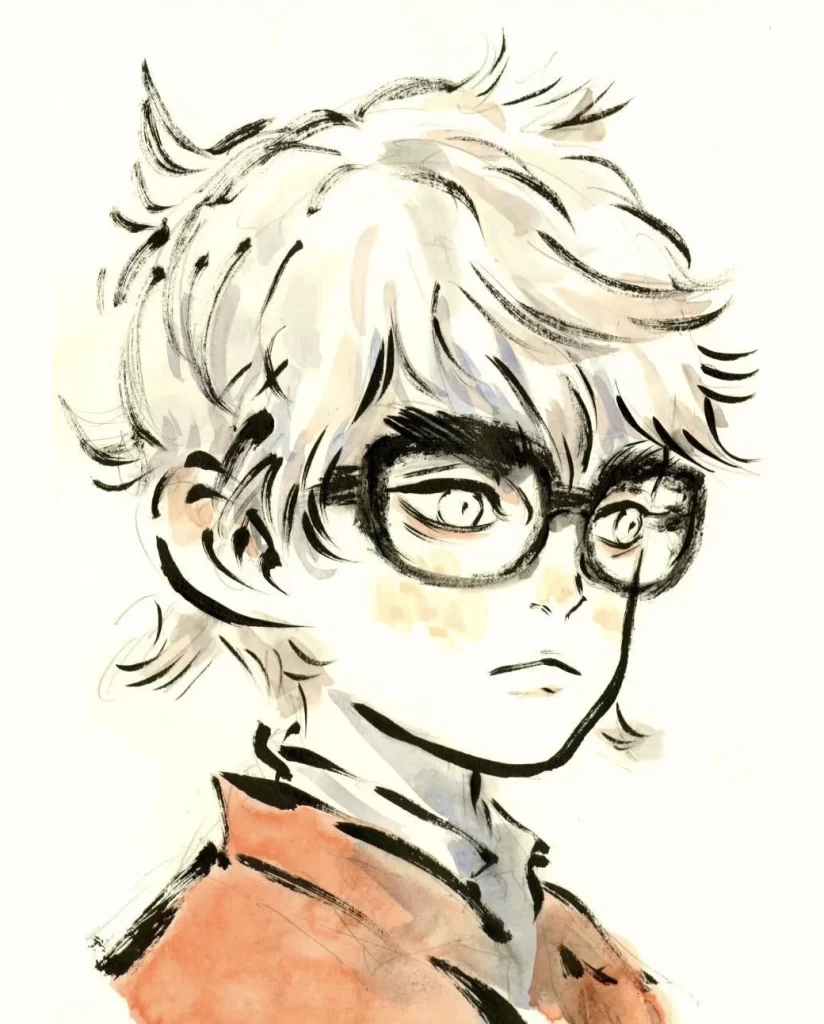 Boy with Glasses Orange Shirt Zao Dao