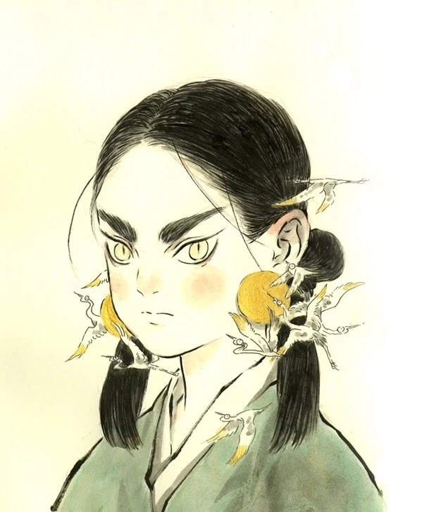 Dark Hair Woman Yellow Flower Zao Dao