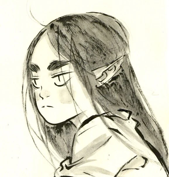 Dark Haired Woman Soft Side View Zao Dao