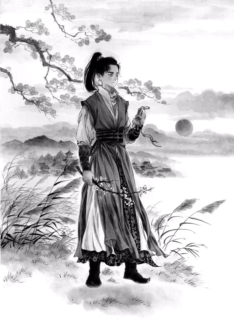 Dark Robed Figure Landscape Zao Dao