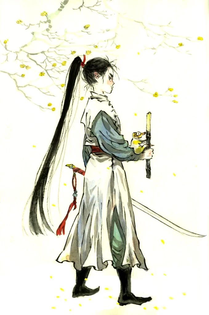 Green Robed Warrior Holding Sword Zao Dao