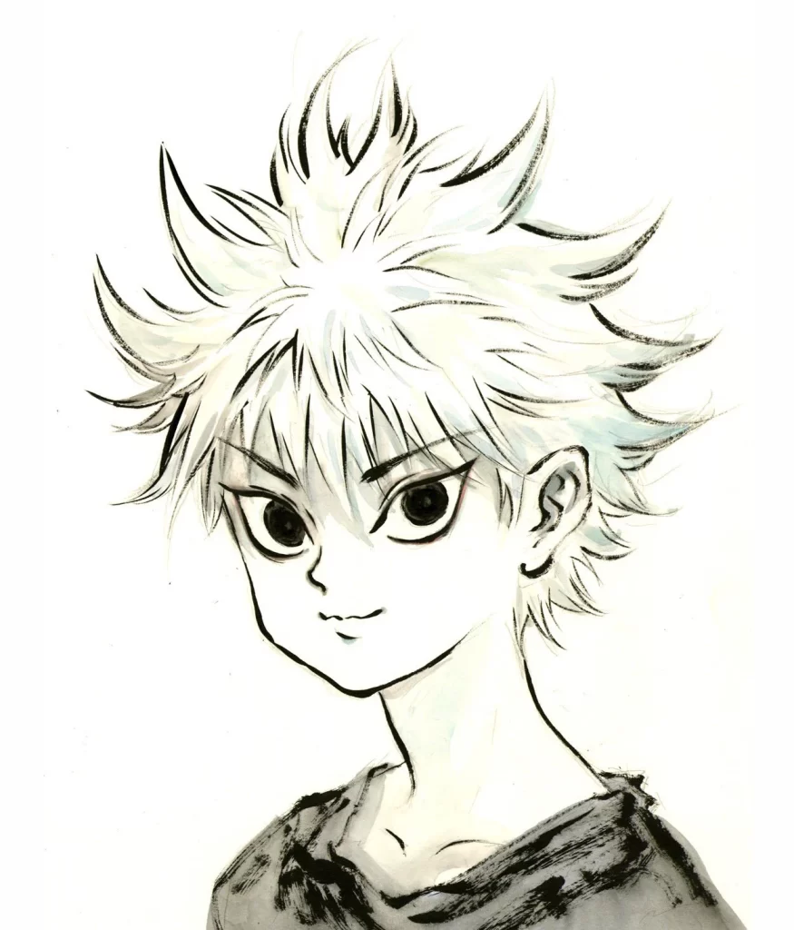 Spiky Haired Boy Portrait Zao Dao