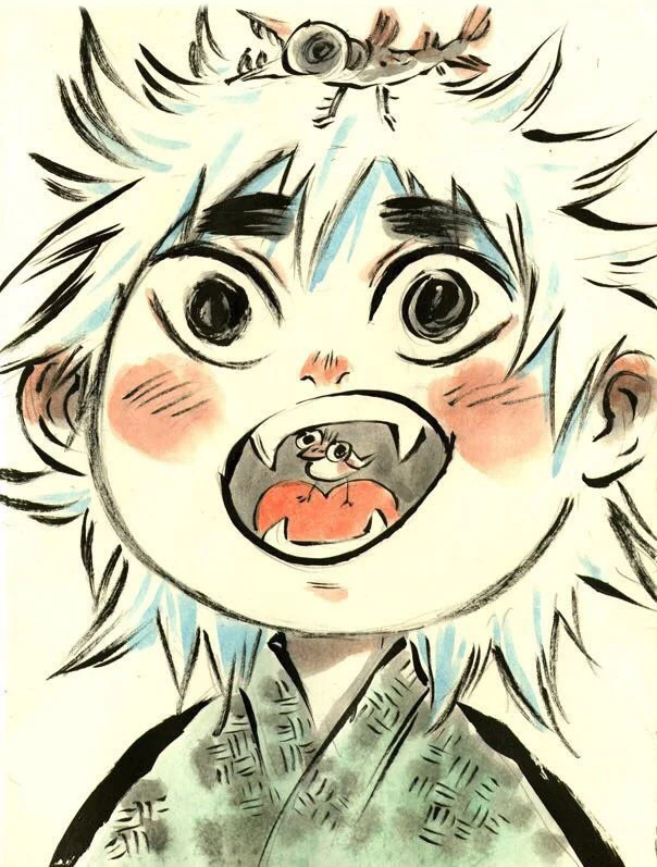 Spiky Haired Child Green Outfit Zao Dao