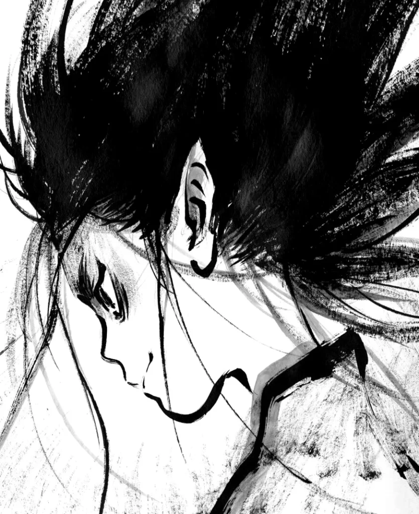 Spiky Haired Man Intense Gaze Zao Dao