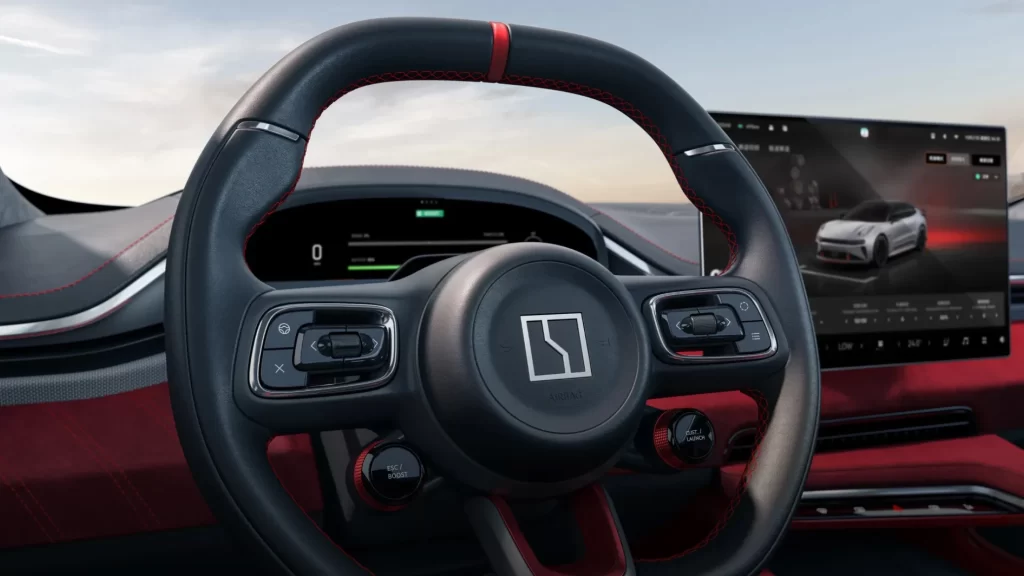 Zeekr 001 FR Steering Wheel Detail