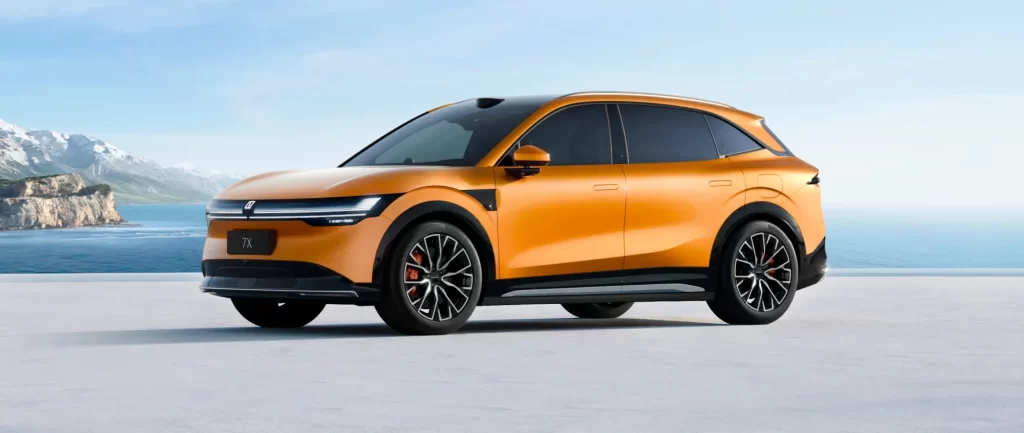 Zeekr 7X Orange Side View