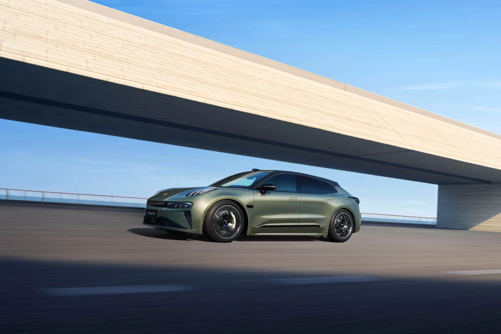 Zeekr Green Car Outdoor View