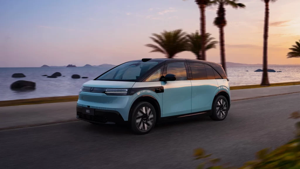Zeekr Light Blue Car Nature View