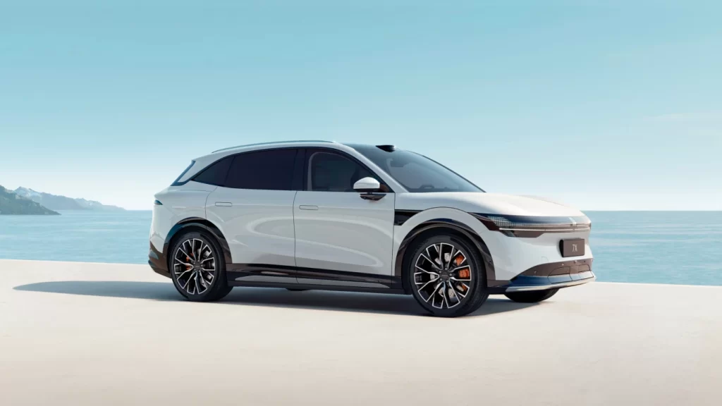 Zeekr White Electric Car Outdoor View