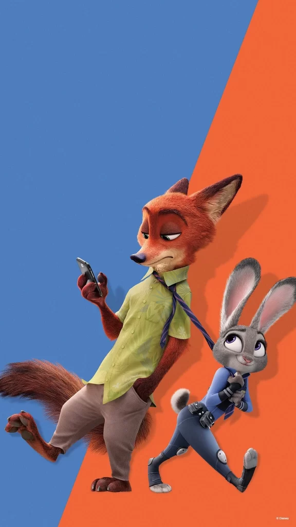 Zootopia Movie Poster Duo Running City Chase