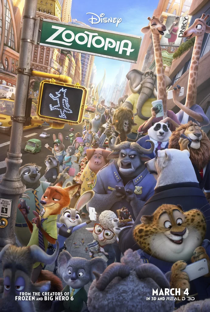 Zootopia Movie Poster Ensemble Cast Lineup