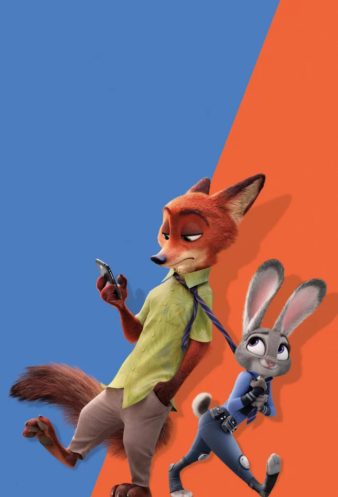 Zootopia Movie Poster Fox Grin Design