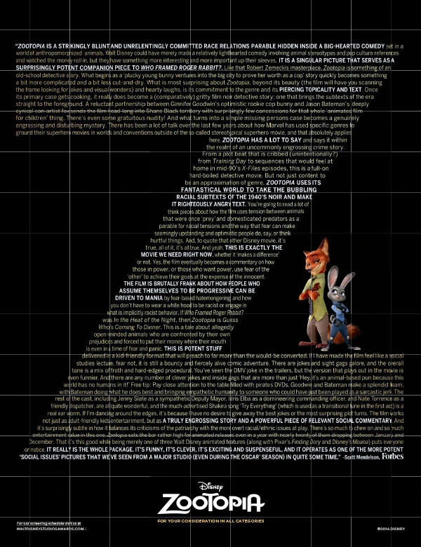 Zootopia Movie Poster Textual Art Design