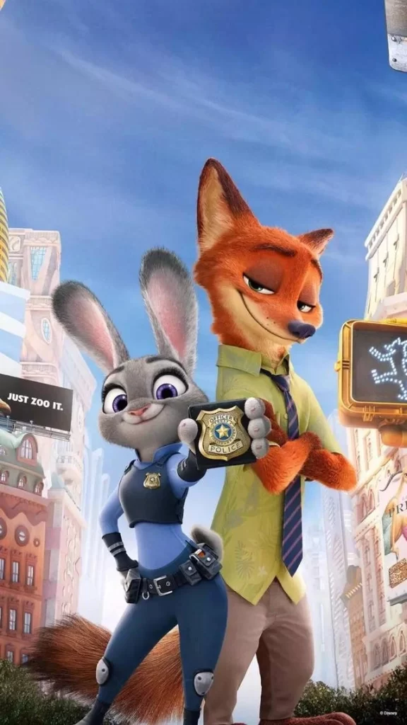 Zootopia Movie Poster Theatrical Judy Nick Stand