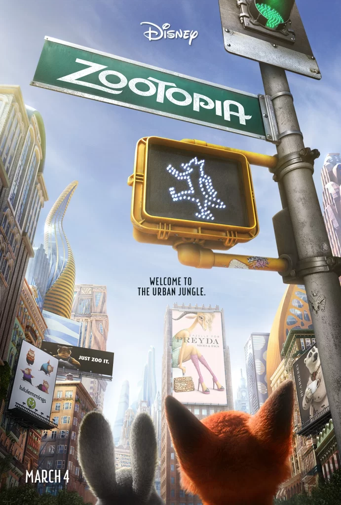Zootopia Movie Poster Urban Jungle Skyline