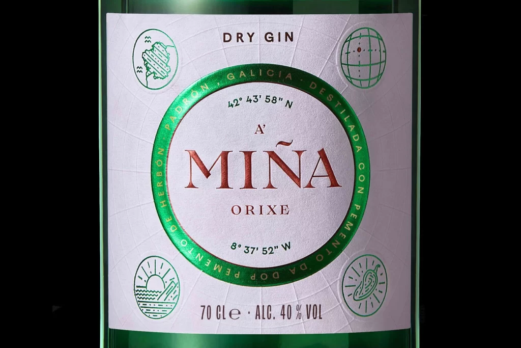 ‘MINA’ Dry Gin Bottle