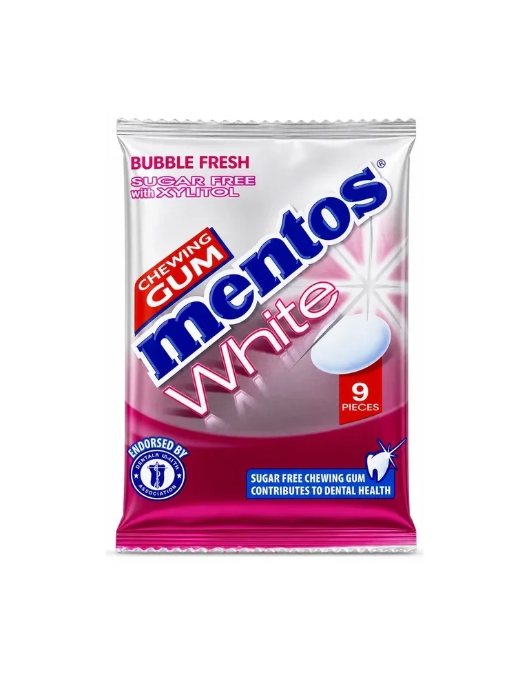 Mentos White Chewing Gum Packaging