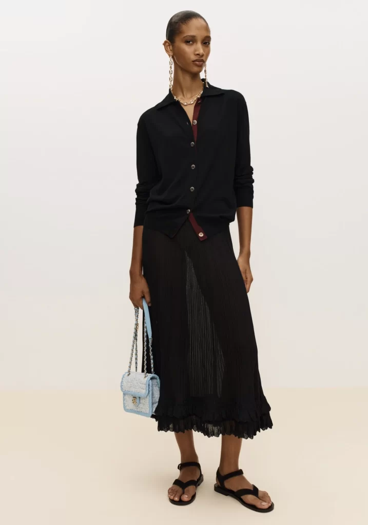 Chanel Classic Flap Handbag Blue Lookbook Photography